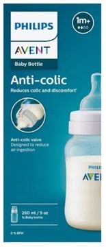 AVENT ANTI-COLIC BOTTLE 260мл Соска против колик 1мес+