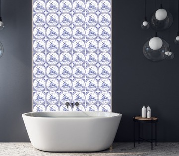 Декоративная панель 100х50 ПВХ Ветряная мельница Azulejos