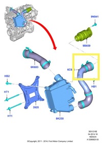 фото thumb №12, Шланг интеркулер ford focus 1.6 tdci 1750040