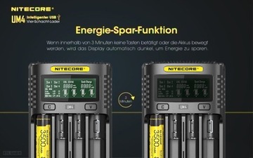 Nitecore UM4 для Li-Ion, LiFePo4, Ni-MH, Ni-CD