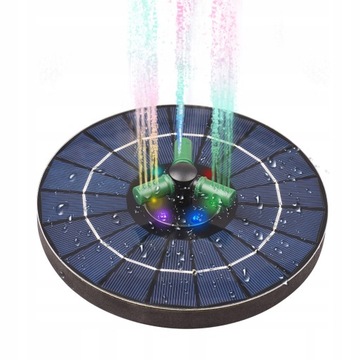 ПЛАВАЮЩИЙ СОЛНЕЧНЫЙ САДОВЫЙ ФОНТАН, ЦВЕТНОЙ RGB, 16 см
