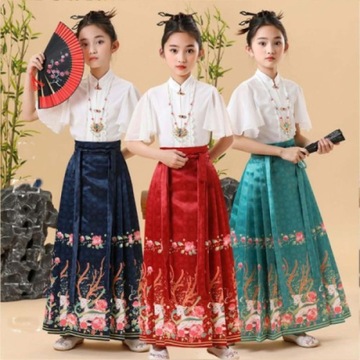 Платье для девочки Ming Tang Hanfu с лицом лошади