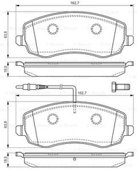 фото thumb №2, Тормозные диски тормозные колодки перед bosch lancia phedra