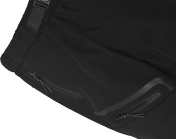 GRACE Czarne Zimowe SPODNIE Ocieplane Wygodne Softshell Guma - 158
