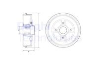 фото thumb №2, Delphi тормозные барабаны тормозные 2szt. delphi bfr595 задняя dacia logan logan ii