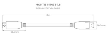 KABEL DISPLAY PORT DISPLAYPORT DP 1.4 8K 4K DSC