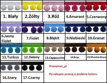 Штора Kinga с помпоном 17 Цветов 300/150