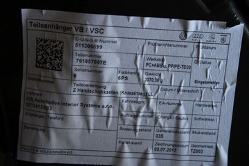 фото thumb №9, Бардачок пассажира vw touareg iii 761857097e