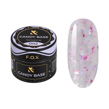 Красочная гибридная основа F.O.X Candy Base 10 мл с частицами фольги