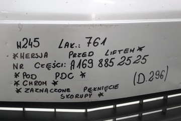 фото thumb №7, Mercedes b w245 бампер перед a1698852525 передний рестайлинг pdc хром 761