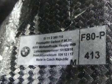 фото thumb №7, Bmw m3 f80 m4 f82 f83 накладка бампера карбон mperformance левая правая