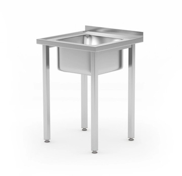 Раковина для бассейна Budget Line с одной чашей СТАЛЬ 600 x 600 x 850 см - Hendi 816752