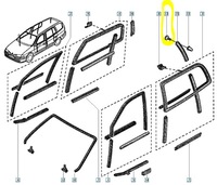 фото thumb №7, Кліпса ущільнювачі скло renault megane 7703077462