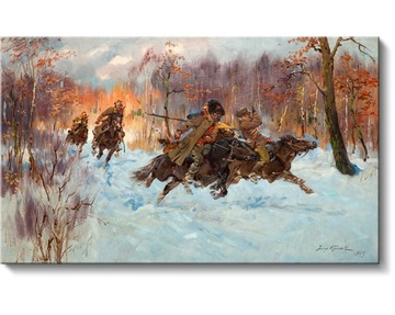 «Погонь», Ежи Коссак, 100х60