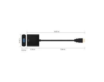 Конвертер HDMI в VGA + аудио стерео видео, черный