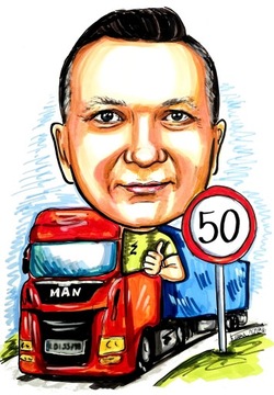 Карикатура с фото A5 - 1 человек экспресс -доставка за 3 дня