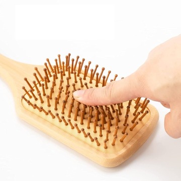 bambusowa szczotka do masażu włosów dla kobiet Natural Bamboo Hair Brush
