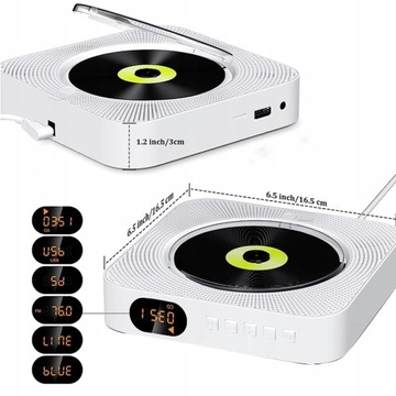 ПОРТАТИВНЫЙ CD-ПЛЕЕР BLUETOOTH РАДИО ДИНАМИК