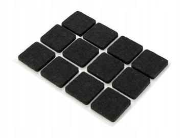 Podkładki filcowe pod meble 20x20 CZARNE12 szt