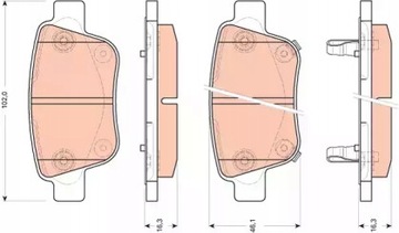 фото thumb №1, Trw gdb3456 набір гальмівні колодки гальмівних, гальма дискові