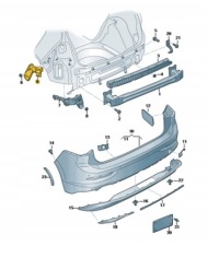 фото thumb №14, Volkswagen golf 8 viii hb 2020- кронштейн   бампера праве зад 5h6 оригінал