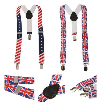 Suspender for Child Printed Webbing Suspender Galluse for Children 1