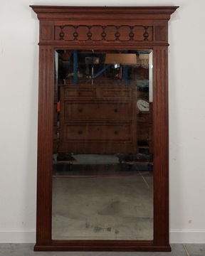 STYLOWE LUSTRO W DĘBOWEJ RAMIE DĄB EKLEKTYZM XXL 140 CM 1923 r
