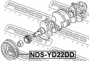 фото thumb №2, Колесо ременное вала коленчатого febest nds-yd22dd
