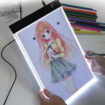 ДОСКА С ПОДСВЕТКОЙ СВЕТОДИОДНАЯ ДОСКА ДЛЯ ЧЕРТЕЖА Калька формата А4