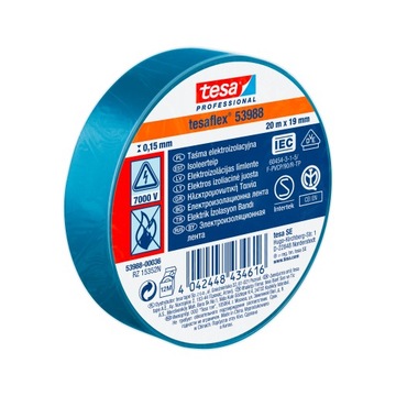 Изолента синяя 19ммх20м 53988-00036-00 TESA