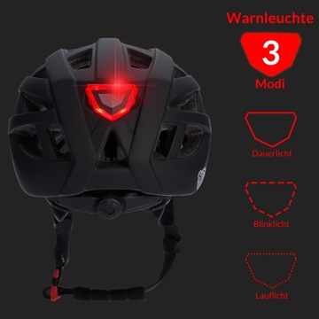 Kask Rowerowy Dziecięcy ze światłem LED S 50-59cm