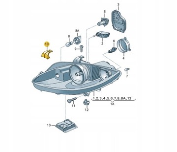 фото thumb №3, Набор ремонтный фара seat altea leon ii 5p0941057