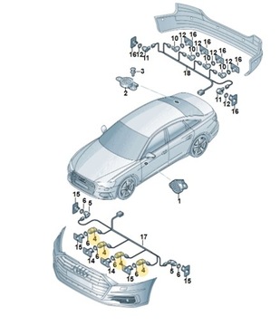 фото thumb №8, Датчики pdc vw 5q1.919.275.c 5q1919275c 5q1.919.297.b 5q1919297b ls9r