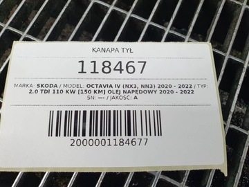 фото thumb №15, Диван зад спортлайн sedan hb skoda octavia iv рестайлинг 2024