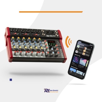 8-канальный студийный микшер PDM-Y801 BT phantom +48V Power Dynamics