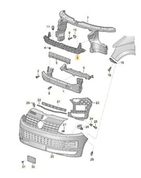 фото thumb №10, Vw nowa балка бампера оригинальный номер 7e0807699a