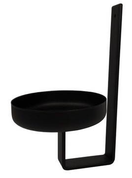 НАСТЕННАЯ ПОДСТАВКА ДЛЯ ЦВЕТОВ С ПОЛКОЙ ПОДСТАВКА ДЛЯ ЦВЕТОВ ЧЕРНАЯ LOFT MODERN