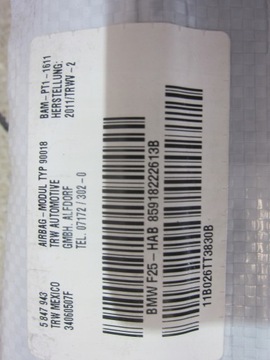 фото thumb №9, Bmw f25 x3 подушка подушка безопасности шторка левая p 9182225