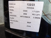 фото thumb №7, Крышка багажника задняя honda civic vii fl b92p hb