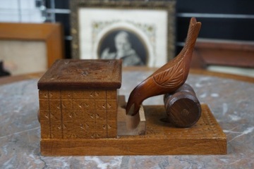 Деревянная шкатулка, шкатулка, диспенсер для сигарет, резной портсигар.