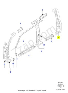 фото thumb №6, Плита - стійка "b" - зовнішня ford ranger 2009-2012 es 1446942