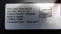 фото thumb №9, Накладка бампера задняя 6f0071611 seat ibiza v fr комплектная nowa