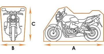 Pokrowiec na duży motocykl rozmiar XL