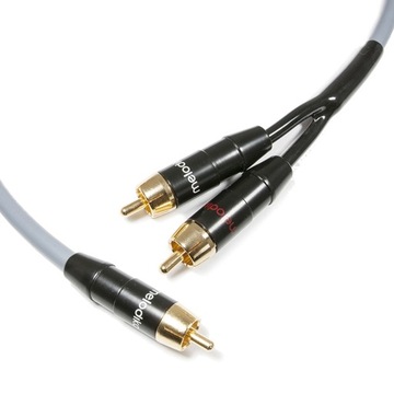 KABEL DO SUBWOOFERA TYPU Y 1x RCA - 2x RCA MELODIKA MDSWY20G GUNMETAL 2m