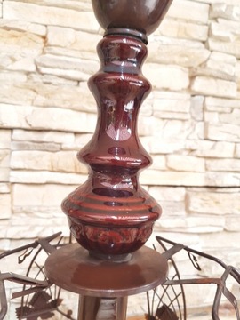 Lampa ozdobna wisząca ceramika antyk