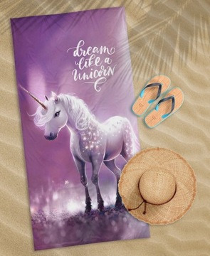Ręcznik kąpielowy 70x140 UNICORN JEDNOROŻEC plażowy (WZ.91)