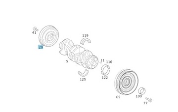 фото thumb №1, Оригинальные колесо ременное вала mercedes-benz om651