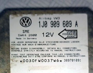 МОДУЛЬ ДАТЧИКА ПОДУШКИ БЕЗОПАСНОСТИ 1J0909609A VW GOLF AUDI BORA
