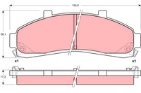 фото thumb №1, Тормозные колодки тормозные - комплект gdb4010