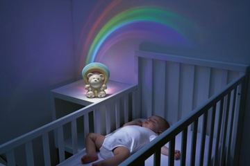 МУЗЫКАЛЬНАЯ ШКАТУЛКА ПРОЕКТОРНАЯ ЛАМПА CHICCO BEAR RAINBOW 3в1